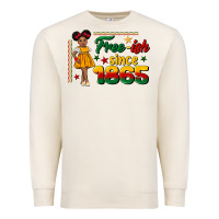 Sandshell free ish since 1865 black girl peekaboo juneteenth Premium Sweatshirt - CowGirlArtShop