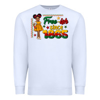White free ish since 1865 black girl peekaboo juneteenth Premium Sweatshirt - CowGirlArtShop