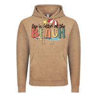 Vintage Coffee life is better at the beach Vintage Hoodie - MaliasSmallBusiness