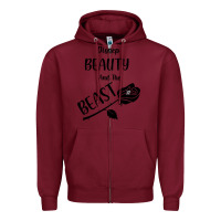 Burgundy Wrt Beauty And The Beast Zipper Hoodie - Bettercallsaul