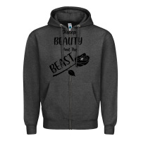 Charcoal Heather Wrt Beauty And The Beast Zipper Hoodie - Bettercallsaul