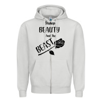 Dove Grey Wrt Beauty And The Beast Zipper Hoodie - Bettercallsaul