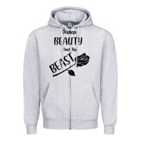 Heather Grey Wrt Beauty And The Beast Zipper Hoodie - Bettercallsaul