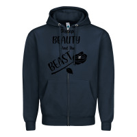 Navy Wrt Beauty And The Beast Zipper Hoodie - Bettercallsaul