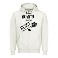 Oatmeal Heather Wrt Beauty And The Beast Zipper Hoodie - Bettercallsaul