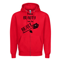 Red Wrt Beauty And The Beast Zipper Hoodie - Bettercallsaul