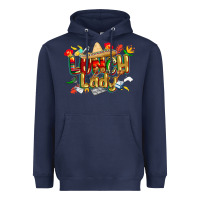 Navy cinco de mayo lunch lady Heavyweight Hoodie - CowGirlArtShop