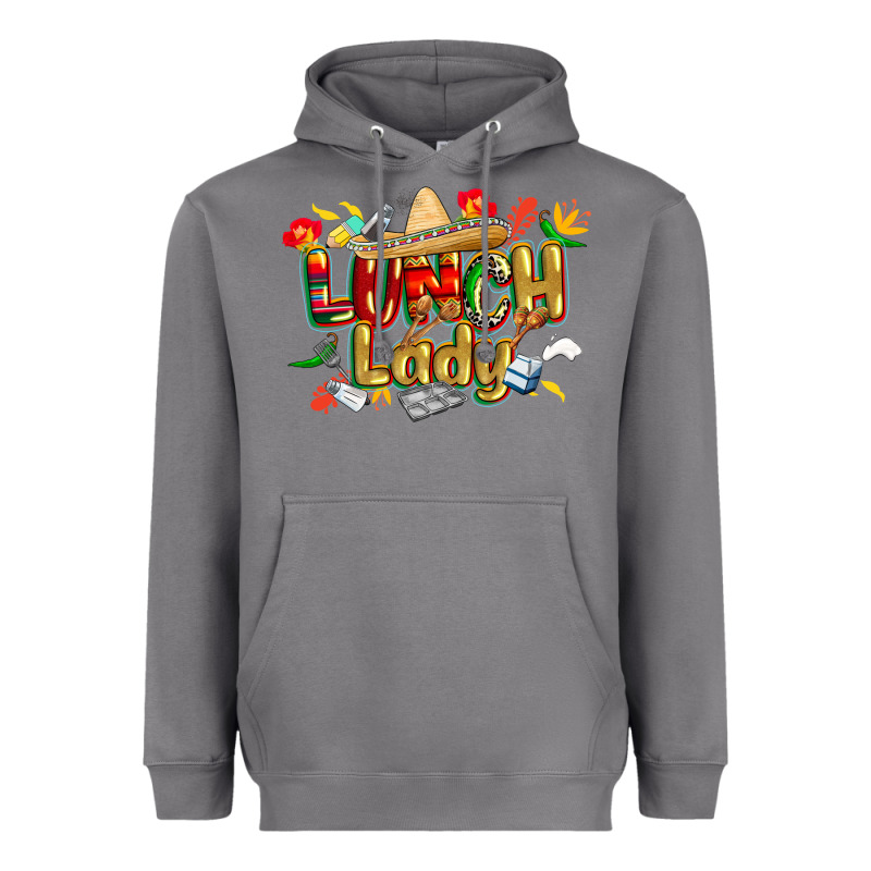 Cinco De Mayo Lunch Lady Heavyweight Hoodie by CowGirlArtShop | Teevron
