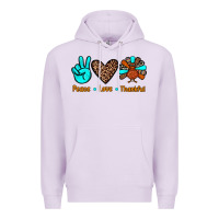 Lilac peace love thankful Premium Hoodie - JahusDesignShop