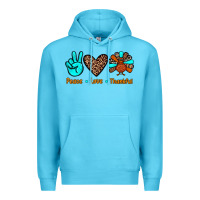 Ocean Blue peace love thankful Premium Hoodie - JahusDesignShop