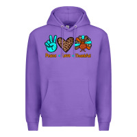 Purple peace love thankful Premium Hoodie - JahusDesignShop