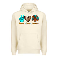 Sandshell peace love thankful Premium Hoodie - JahusDesignShop