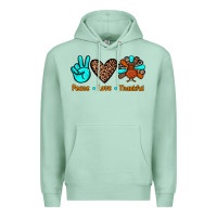 Seafoam peace love thankful Premium Hoodie - JahusDesignShop