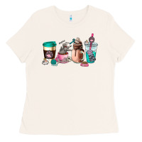 Bone cat  coffee cup Ladies Tee - AdoDesignShop