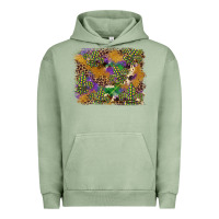Pigment Oil Green mardi gras plaid purple glitter cowhide  leopard Urban Hoodie - FaDigitalArtStudio