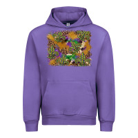 Tulip mardi gras plaid purple glitter cowhide  leopard Urban Hoodie - FaDigitalArtStudio