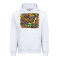 White mardi gras plaid purple glitter cowhide  leopard Urban Hoodie - FaDigitalArtStudio