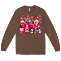 Chestnut Pink christmas gnomes truck Long Sleeve Tee - NancyCooperArtShop