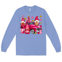 Colony Blue Pink christmas gnomes truck Long Sleeve Tee - NancyCooperArtShop