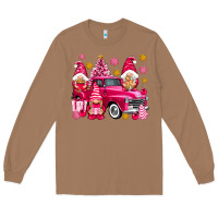 Toasted Coconut Pink christmas gnomes truck Long Sleeve Tee - NancyCooperArtShop