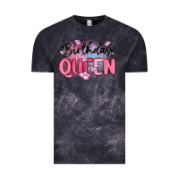 Cloud Black birthday queen Vintage Tee - MaliasSmallBusiness