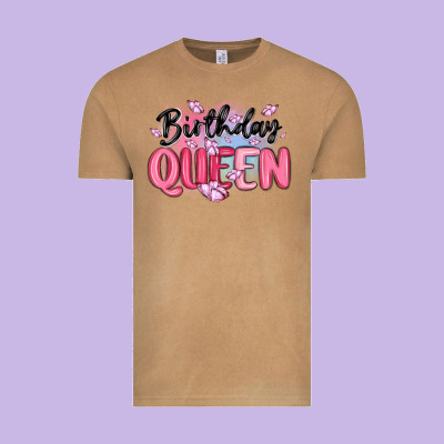 Birthday Queen Vintage Tee Designed By Maliassmallbusiness