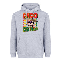 Heather Grey cinco de mayo with skull Heavyweight Hoodie - CowGirlArtShop