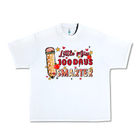 White little miss 100 days smarter Urban Heavy Tee - MaliasSmallBusiness