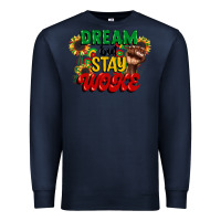 Navy dream but stay woke juneteenth Premium Sweatshirt - CowGirlArtShop