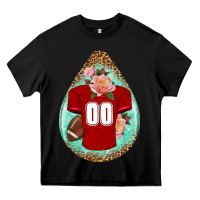 Black american football and western roses teardrop Heavy Core Tee - BundleAndBundleShop