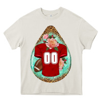 American Football And Western Roses Teardrop Heavy Core Tee | Teevron