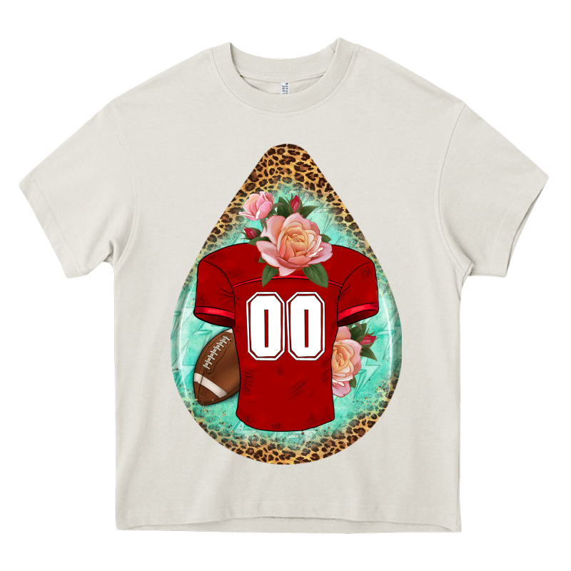 American Football And Western Roses Teardrop Heavy Core Tee by BundleAndBundleShop | Teevron