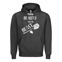 Charcoal Heather Wrt Beauty And The Beast Zipper Hoodie - Bettercallsaul