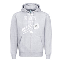 Heather Grey Wrt Beauty And The Beast Zipper Hoodie - Bettercallsaul
