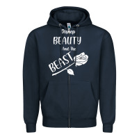 Navy Wrt Beauty And The Beast Zipper Hoodie - Bettercallsaul