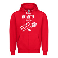 Red Wrt Beauty And The Beast Zipper Hoodie - Bettercallsaul