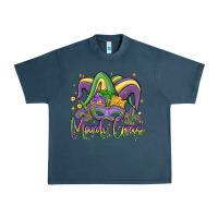 Midnight Navy mardi gras Urban Heavy Tee - MaliasSmallBusiness