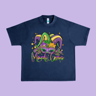 Mardi Gras Urban Heavy Tee Designed By Maliassmallbusiness