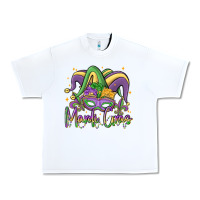 White mardi gras Urban Heavy Tee - MaliasSmallBusiness