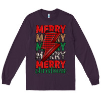 Merry Christmas Lightning Bolt Long Sleeve Tee | Teevron