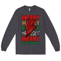 Smoke merry christmas lightning bolt Long Sleeve Tee - MaliasSmallBusiness