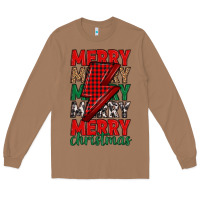 Toasted Coconut merry christmas lightning bolt Long Sleeve Tee - MaliasSmallBusiness