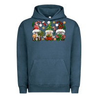 Pigment Midnight Navy Christmas Gnomes Urban Hoodie - BundleAndBundleShop