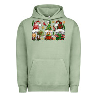 Pigment Oil Green Christmas Gnomes Urban Hoodie - BundleAndBundleShop
