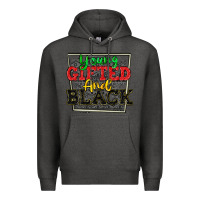 Charcoal Heather young gifted and black Premium Hoodie - CowGirlArtShop