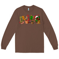 Chestnut Personalized Christmas Themed Long Sleeve Tee - NancyCooperArtShop