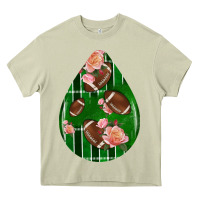 Mossy american football and western roses teardrop Heavy Core Tee - BundleAndBundleShop