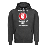 Charcoal Heather I'm Not In Quarantine I'm A Programmer Zipper Hoodie - Bettercallsaul