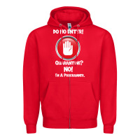 Red I'm Not In Quarantine I'm A Programmer Zipper Hoodie - Bettercallsaul