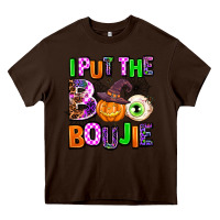 Chocolate Brown Hallowen Boo Heavy Core Tee - AdoDesignShop